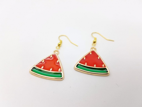 Melonen Ohrringe goldfarben